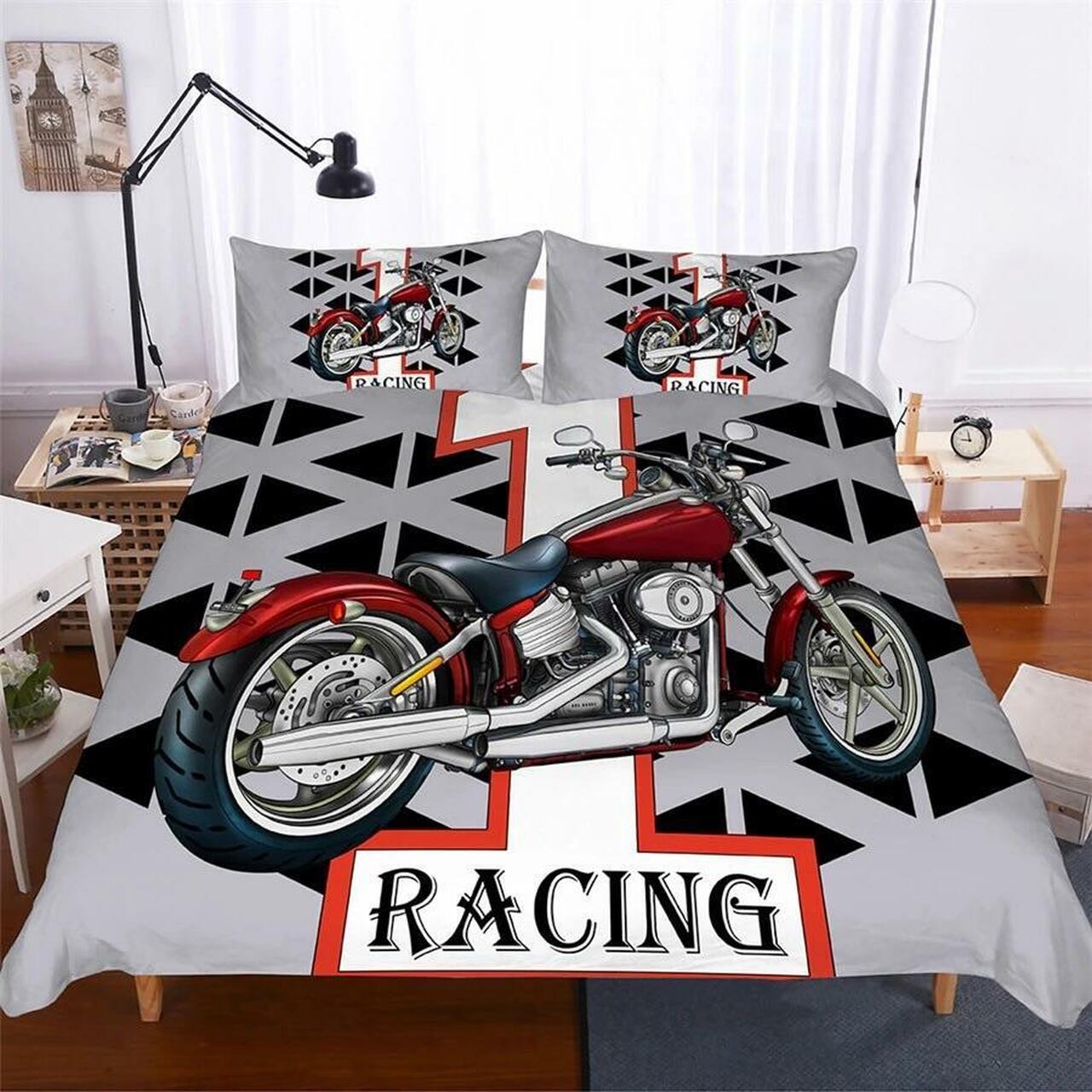 MotorBike Racing 3D Bedding Set - Best for bedroom customization