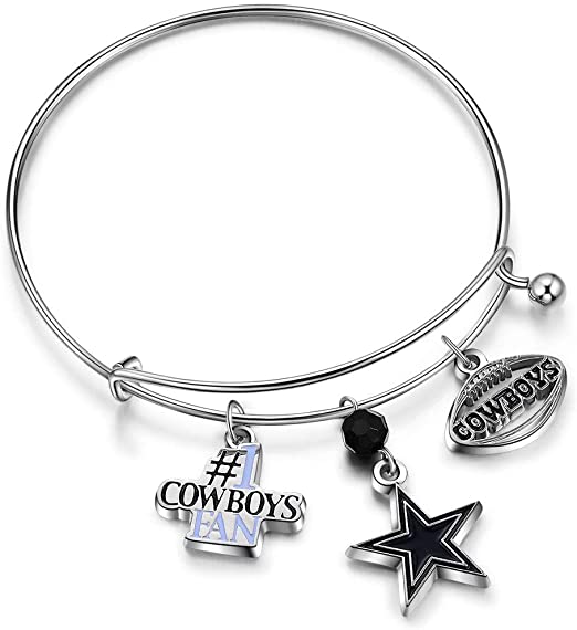 Three Charm Logo Bangle Bracelet