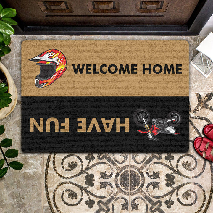 Motorcycle Welcome Home Doormat - Best for floors