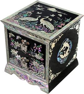 Asian Lacquer Jewelry Box 