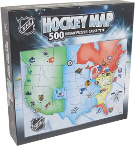 NHL League Hockey Map Jigsaw
